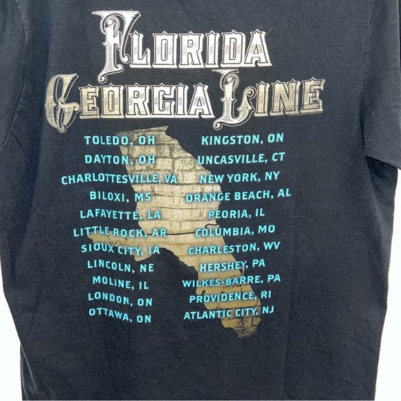 Gildan T-Shirt Mens Medium Multicolor 100% Cotton Florida Georgia Line Concert - Picture 10 of 15